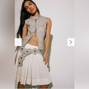 Free People Larkspur Midi Skirt in Snowbell